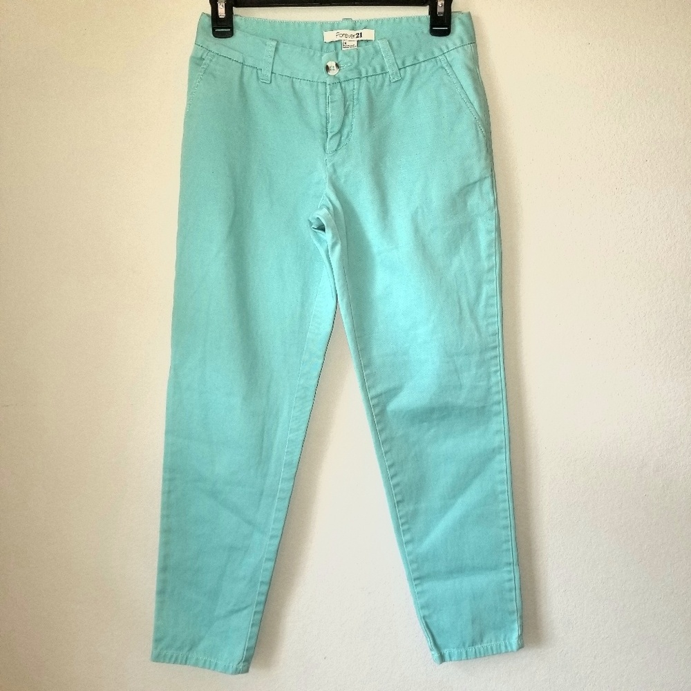 💎3/$20 SALE💎Teal Forever21 Cropped Pants